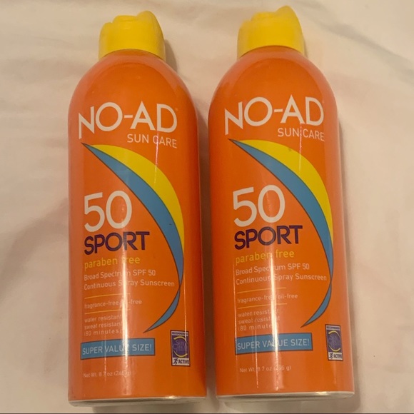 no ad 50 sport spray